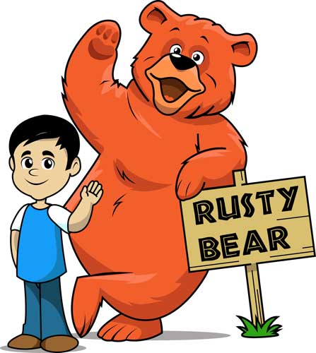 Rusty Bear and Thomas Too Color Art